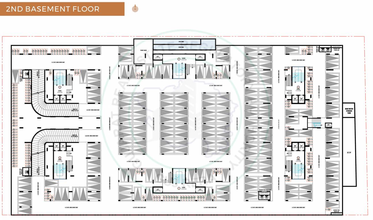  the aayansh Tower A B C D E F Cluster Plan for basement 2 Floor