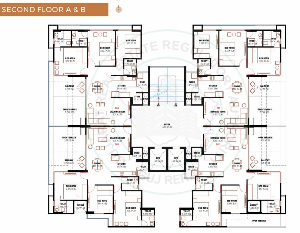  the aayansh Tower A B  Cluster Plan for 2nd Floor