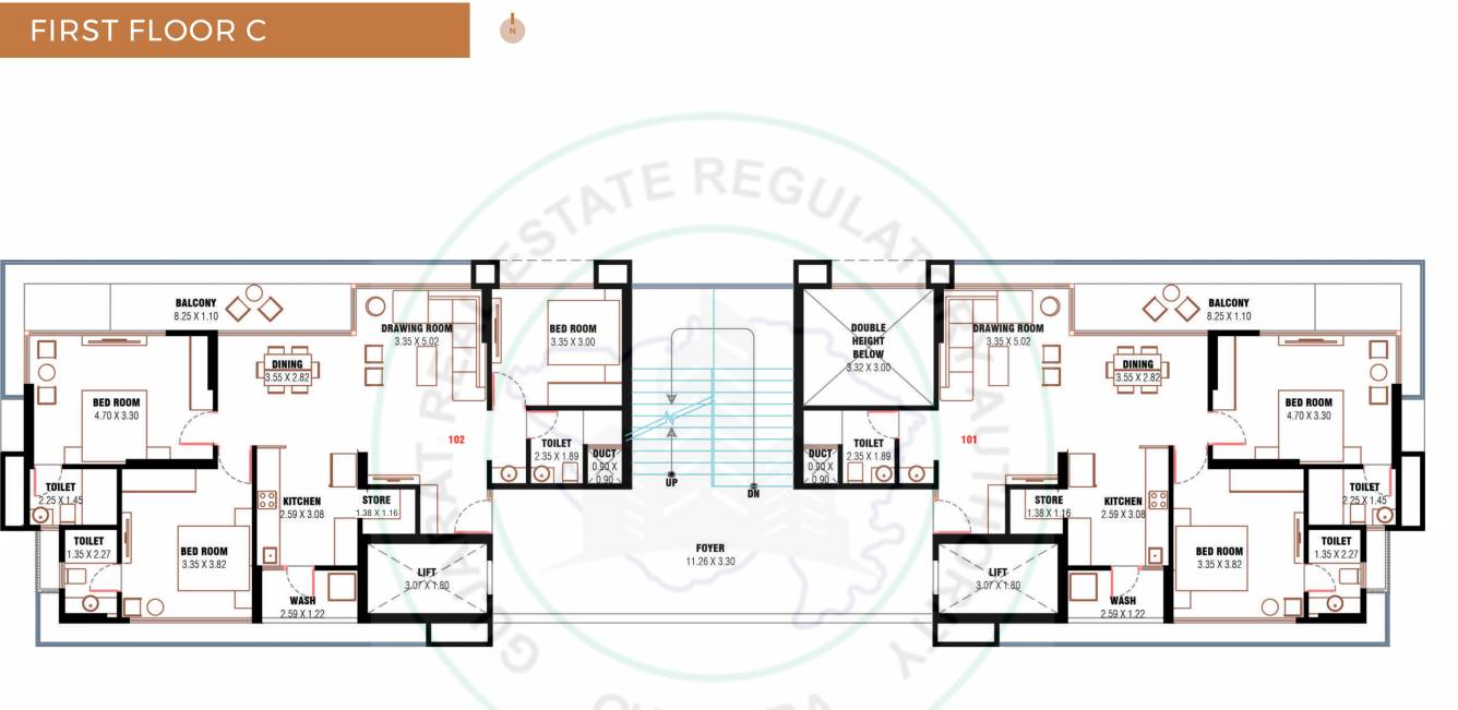  the aayansh Tower C Cluster Plan for 1st Floor