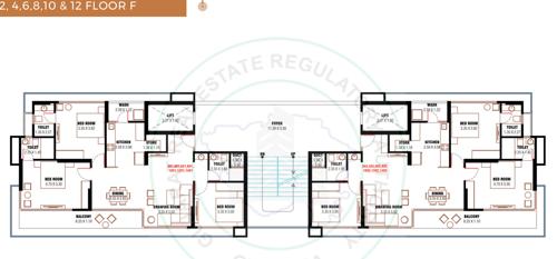  the-aayansh Tower F Cluster Plan from 2nd to 12th Floor