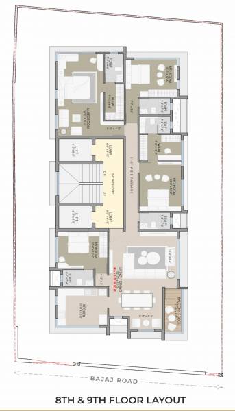  18th-avenue Cluster Plan from 8th to 9th Floor