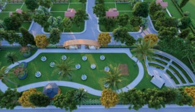  golden heights health village Landscape Garden and Tree Planting