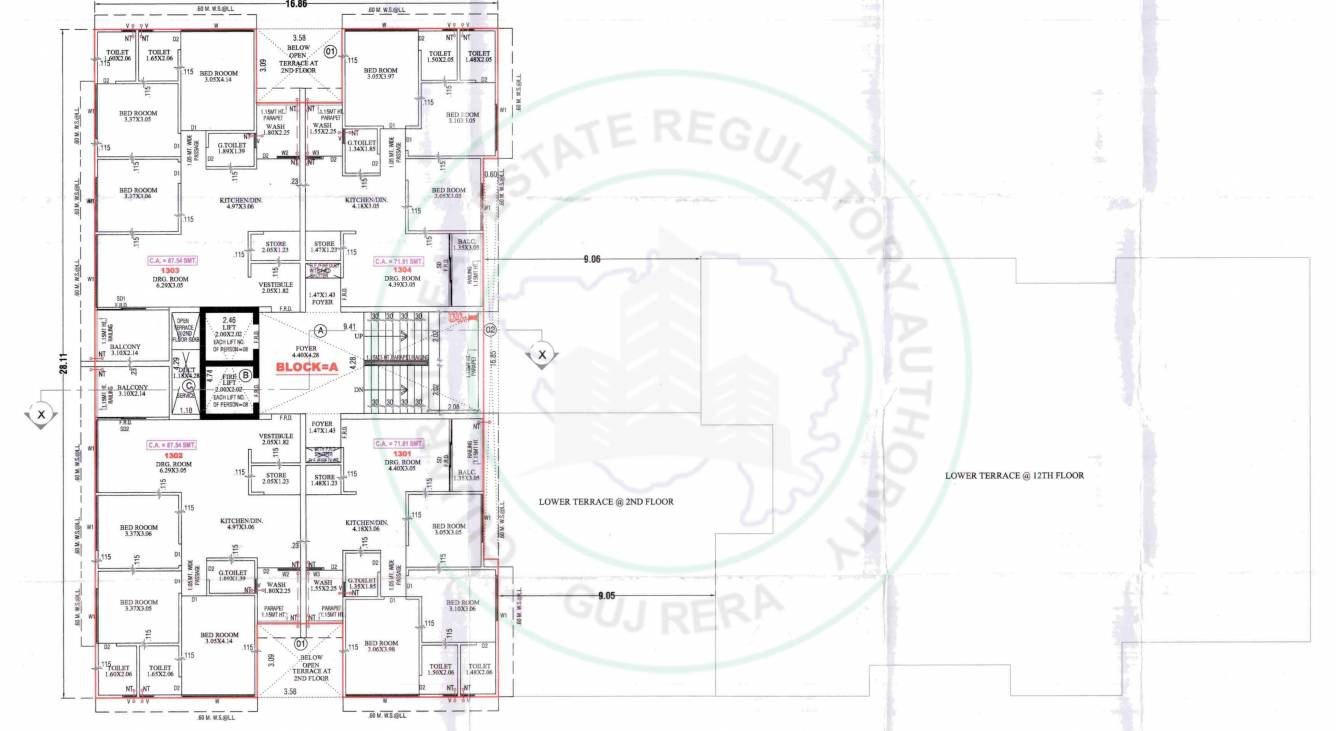  anuvrat Block A Cluster Plan for 13th Floor