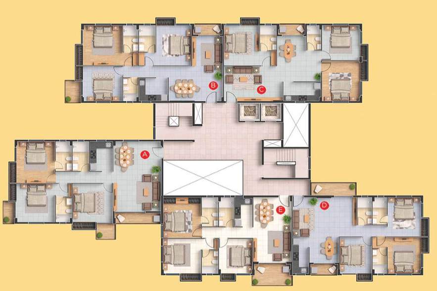  grandeur Grandeur Cluster Plan for 4th & 7th Floor