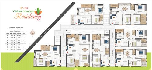  vishnu-shanker-residency Vishnu Shanker Residency Cluster Plan from 1st to 7th Floor