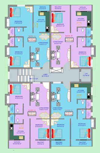  peaceful-springs Block A Cluster Plan from 1st to 3rd Floor