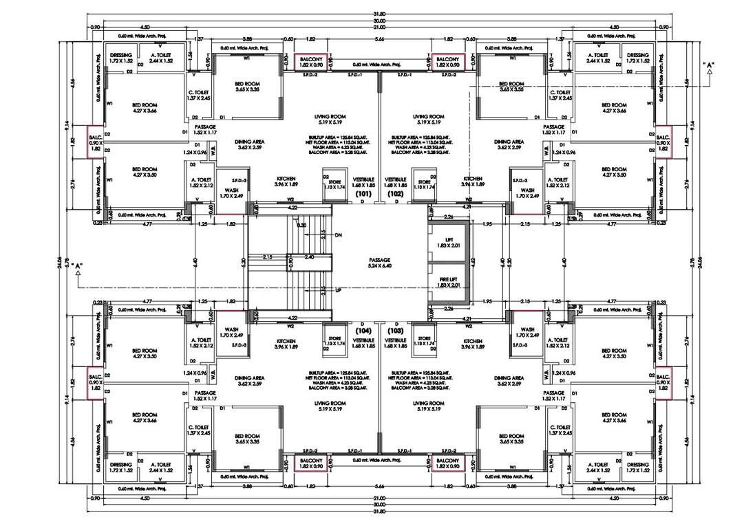  venus elegance Cluster Plan from 1st to 13th Floor