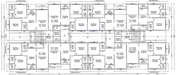  aakash-prithvi-building-b Cluster Plan from 1st to 10th Floor