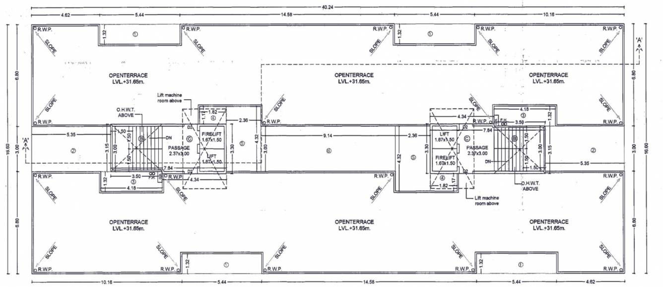 aakash prithvi building b Cluster Plan Terrace