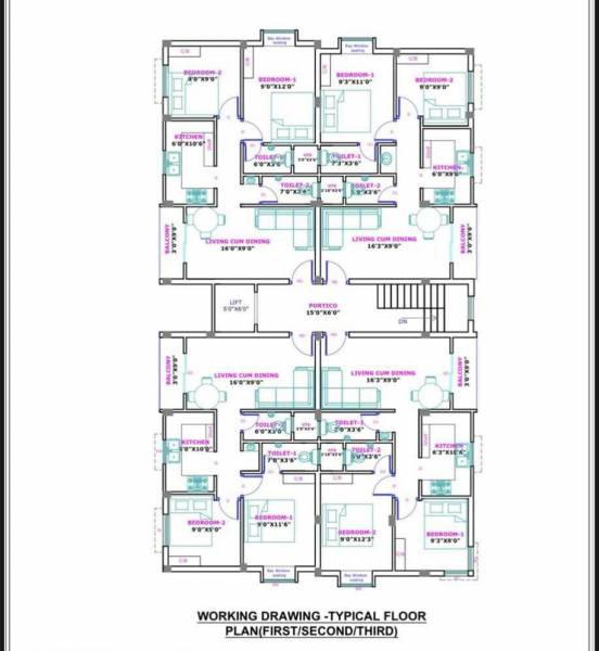  neo-skanda Neo Skanda Cluster Plan from 1st to 3rd Floor