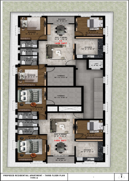  sai rajamala flats Block A Cluster Plan