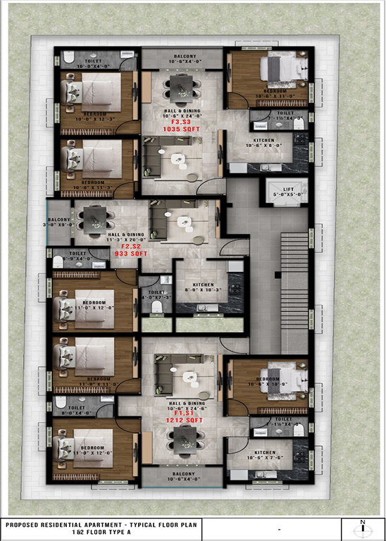  sai rajamala flats Block A Cluster Plan
