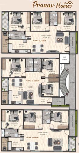  pranav-homes Pranav Homes Cluster Plan from 1st to 5th Floor