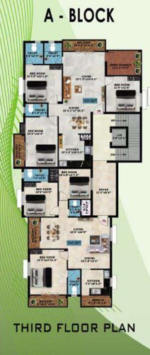  vetri-vel-flats Block A Cluster Plan for 3rd Floor