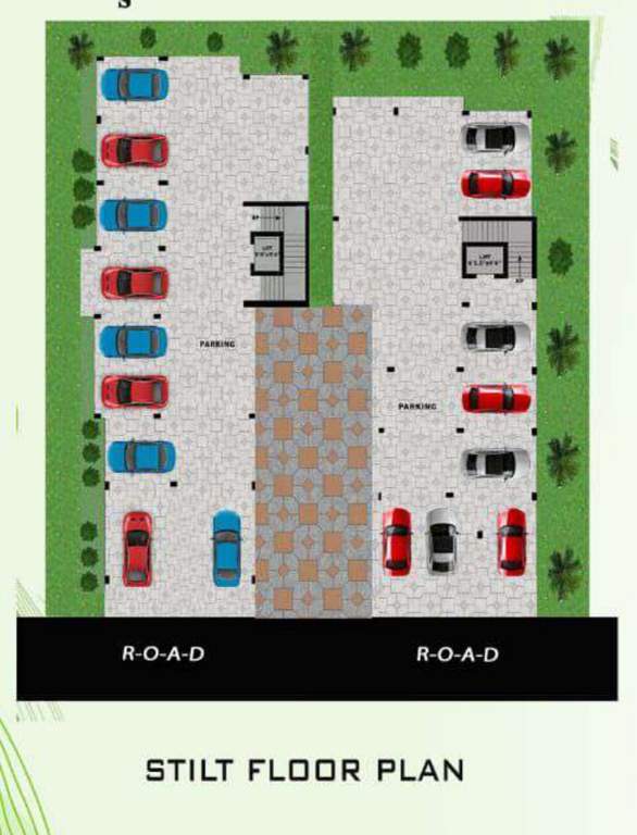 vetri vel flats Block A To B Cluster Plan for ground Floor