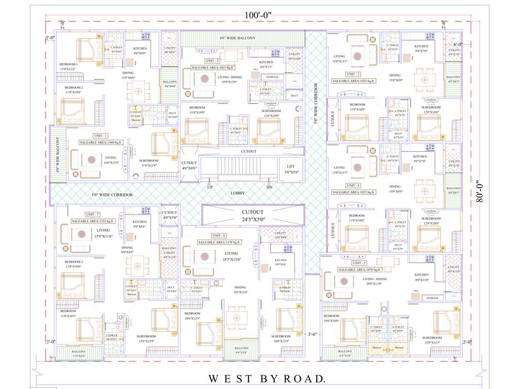  sai aishwarya homes Sai Aishwarya Homes Cluster Plan from 1st to 7th Floor