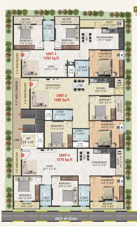  prajyo enclave Prajyo Enclave Cluster Plan from 1st to 5th Floor