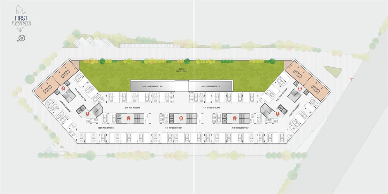  the sapphire A, B, C, D, E, F, G Cluster Plan for 1st Floor