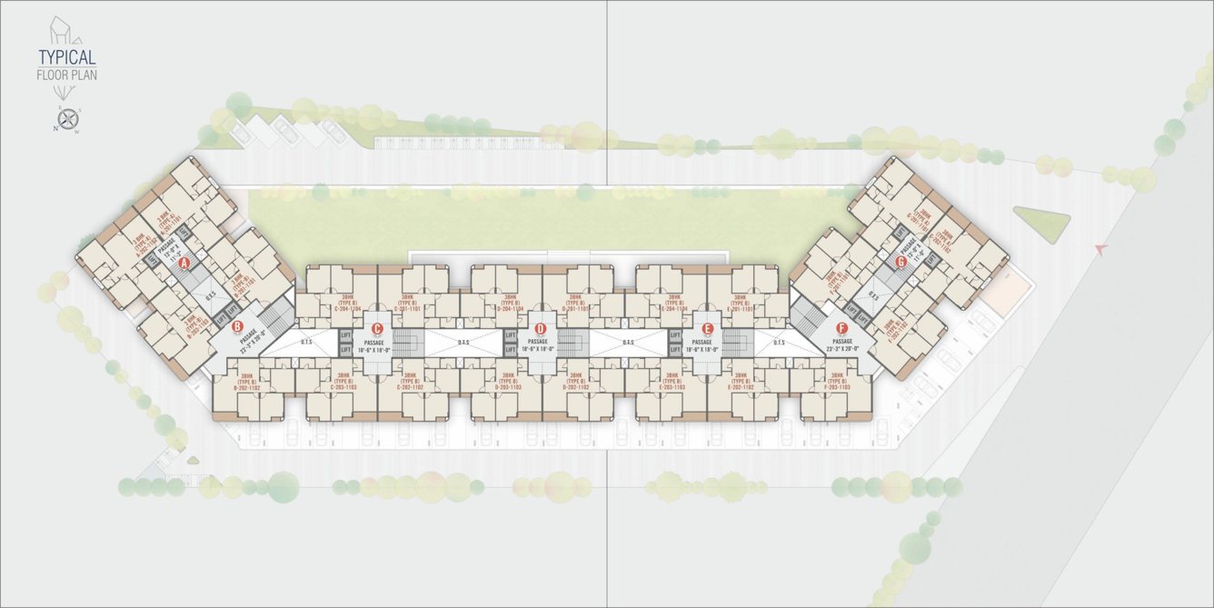  the sapphire A, B, C, D, E, F, G Typical Cluster Plan from 2nd to 11th Floor