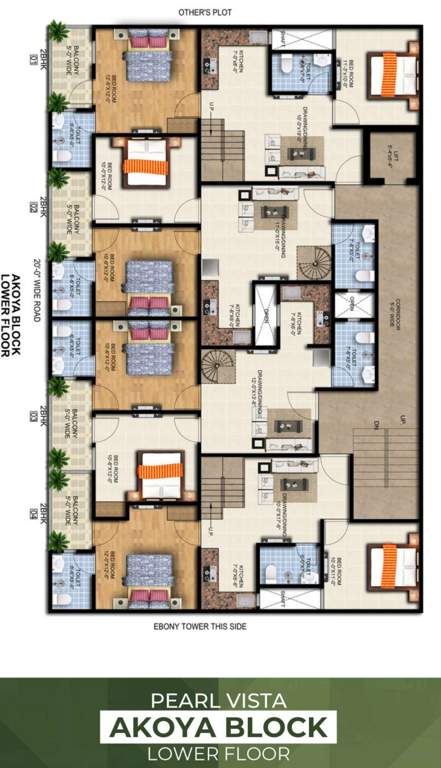  pearl vista Akoya Block Lower Floor Cluster Plan