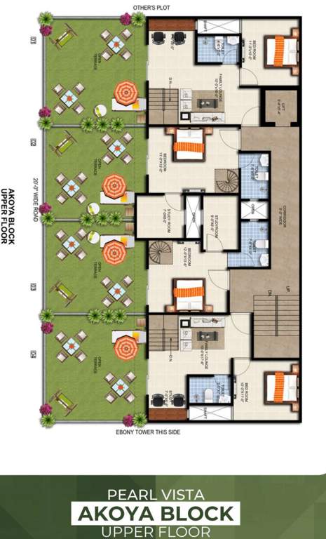  pearl vista Akoya Block Upper Floor Cluster Plan