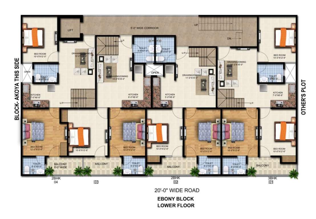  pearl vista Ebony Tower Cluster Plan