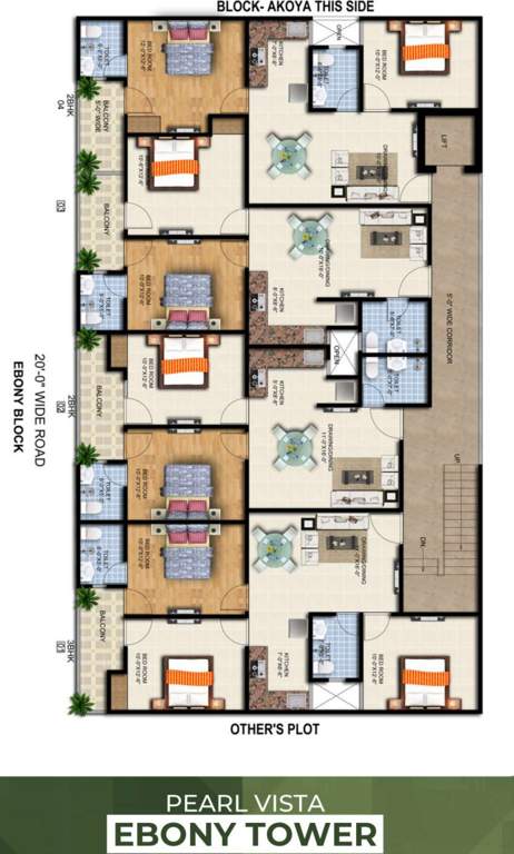  pearl vista Ebony Tower Cluster Plan