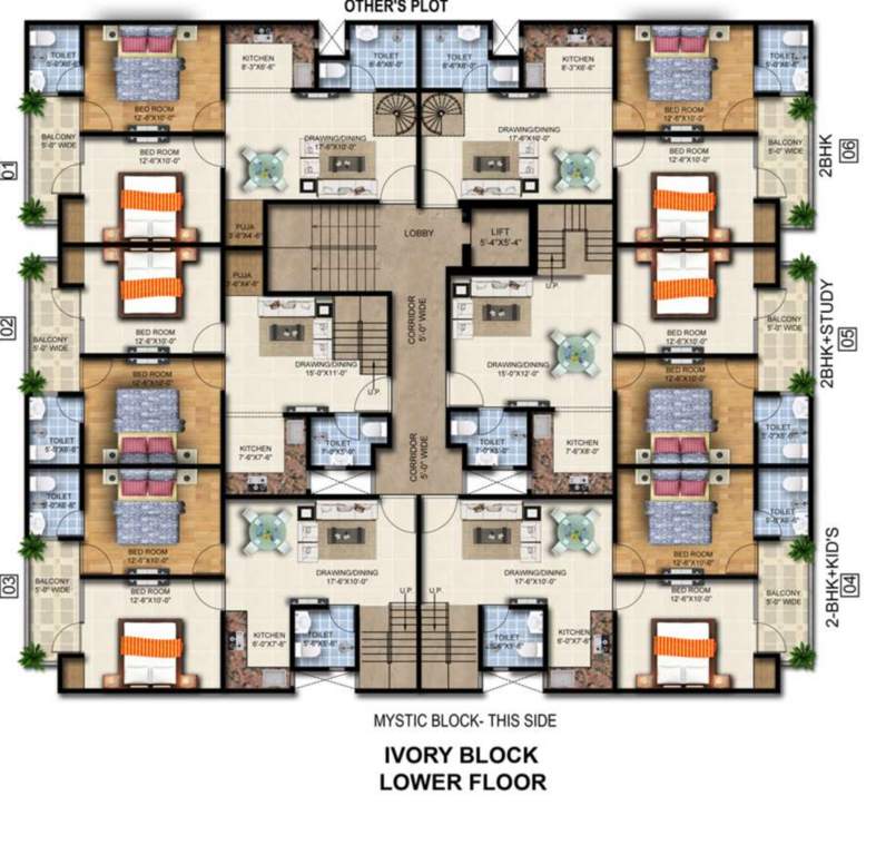  pearl vista Ivory Block Lower Floor Cluster Plan