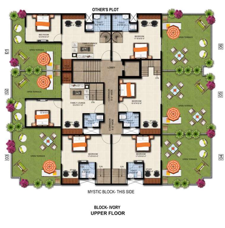  pearl vista Ivory Block Upper Floor Cluster Plan