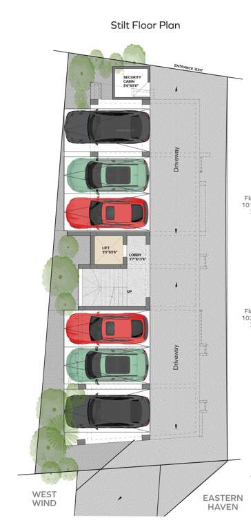  anirudhan villas rowhouse apartments North Star Cluster Plan for ground Floor