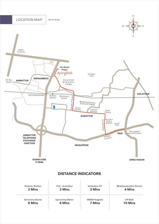  anirudhan villas rowhouse apartments Location Plan
