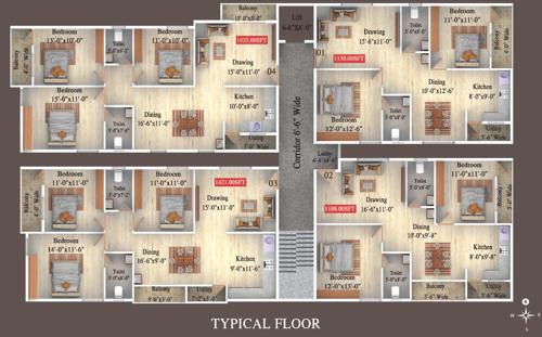  vinayaka-homes Vinayaka Homes Cluster Plan from 1st to 5th Floor