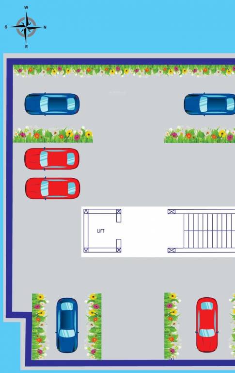  subiksham flats Subiksham Flats Cluster Plan for ground Floor