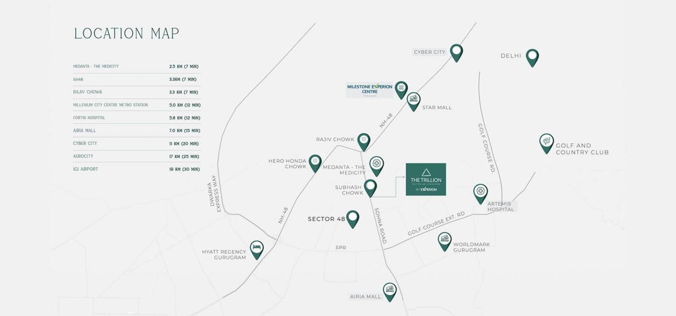 the trillion Location Plan