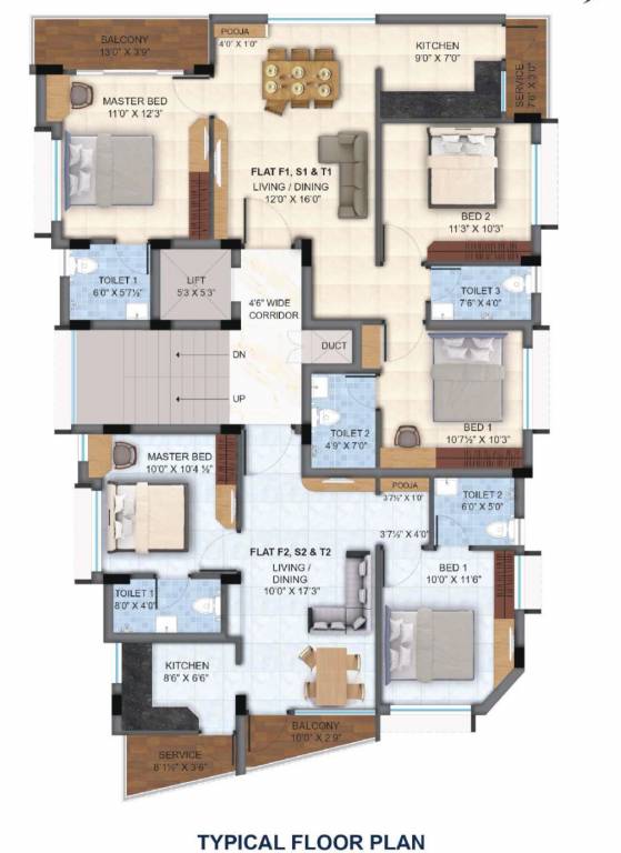  solai Solai Cluster Plan from 1st to 3rd Floor