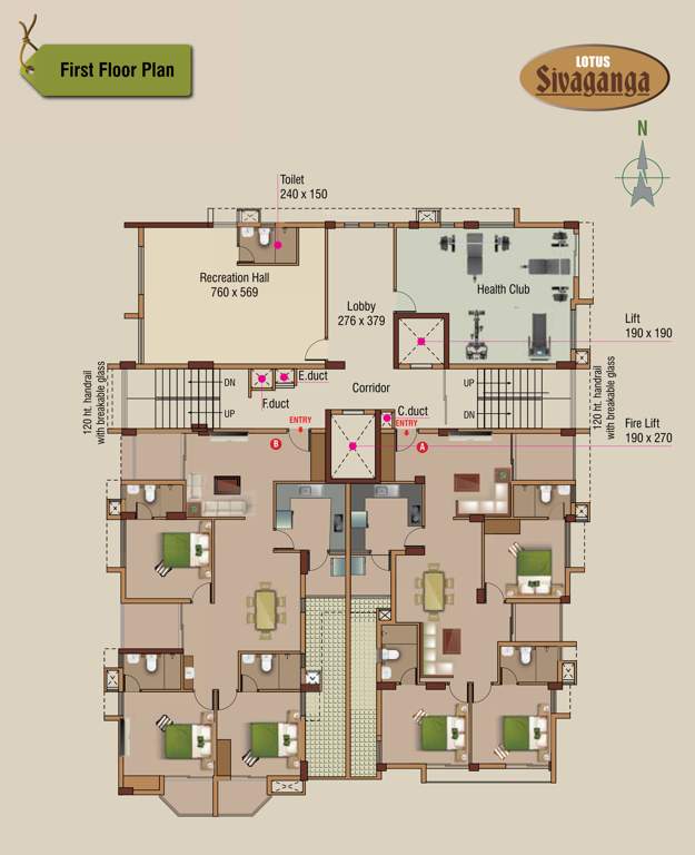  sivaganga Sivaganga Cluster Plan for 1st Floor