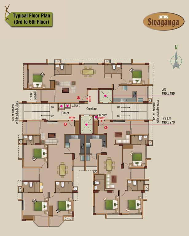  sivaganga Sivaganga Cluster Plan from 3rd to 6th Floor