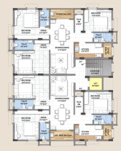 Raghunath Enclave Cluster Plan from 1st to 4th Floor raghunath-enclave Raghunath Enclave Cluster Plan from 1st to 4th Floor