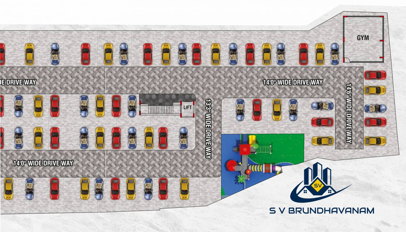  sv brundhavanam Block A Cluster Plan for parking