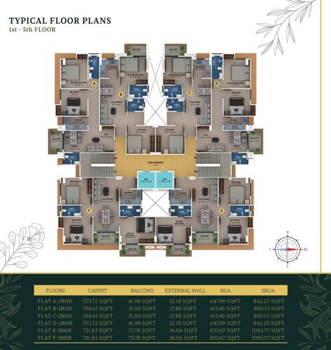  varunaz-robjoy-enclave Varunaz Robjoy Enclave Cluster Plan from 1st to 6th Floor