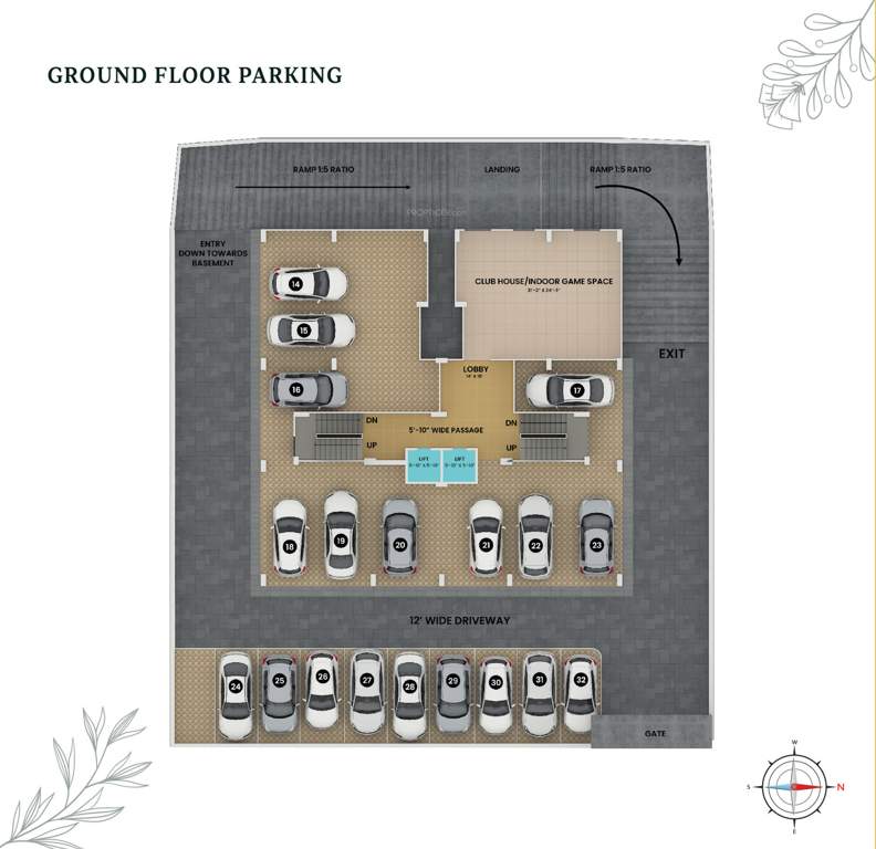 varunaz robjoy enclave Varunaz Robjoy Enclave Cluster Plan from 1st to 6th Floor