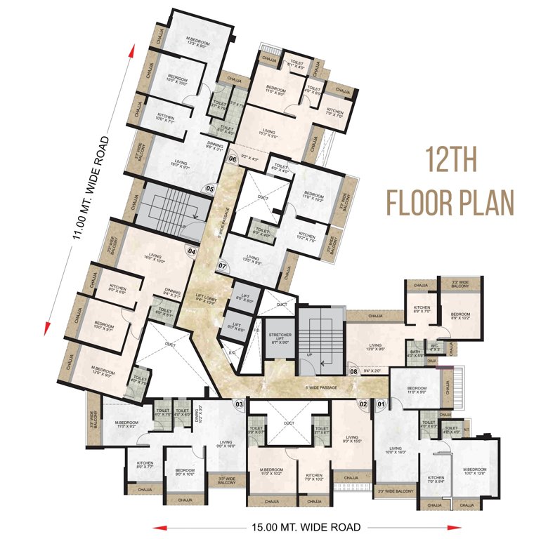  residency RESIDENCY Cluster Plan for 12th Floor