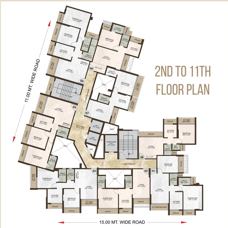  residency RESIDENCY Cluster Plan from 2nd to 11th Floor