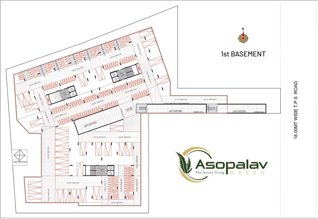  asopalav green B Cluster Plan for basement 1 Floor