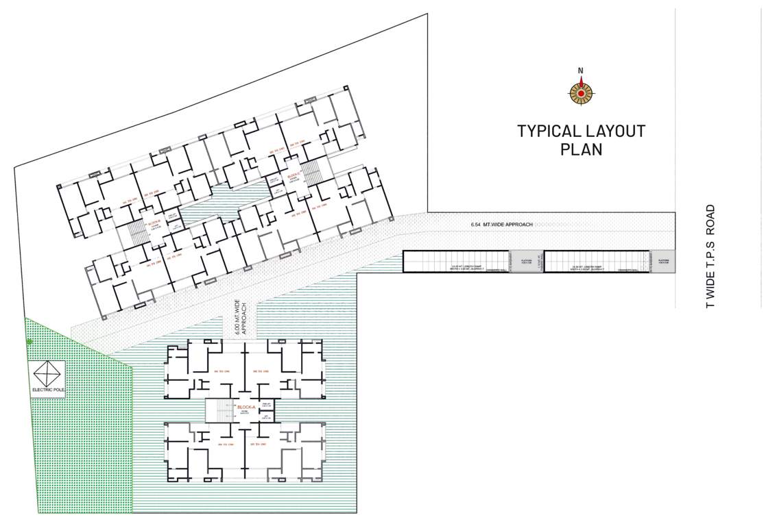  asopalav green C Cluster Plan for typical  Floor