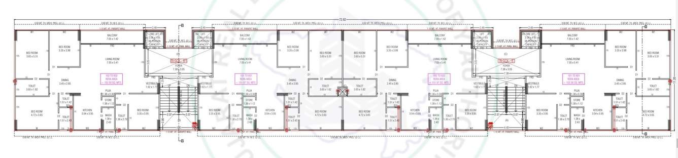  obsidian towers B+B1 Cluster Plan from 1st to 6th Floor