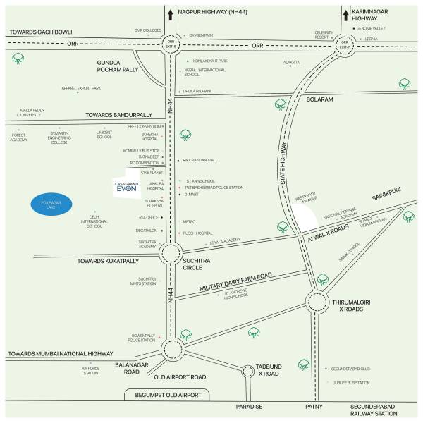  casagrand-evon Location Plan