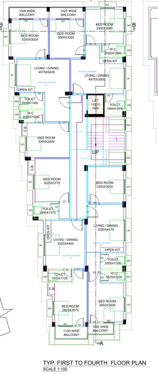  madhumita Madhumita Cluster Plan from 1st to 4th Floor