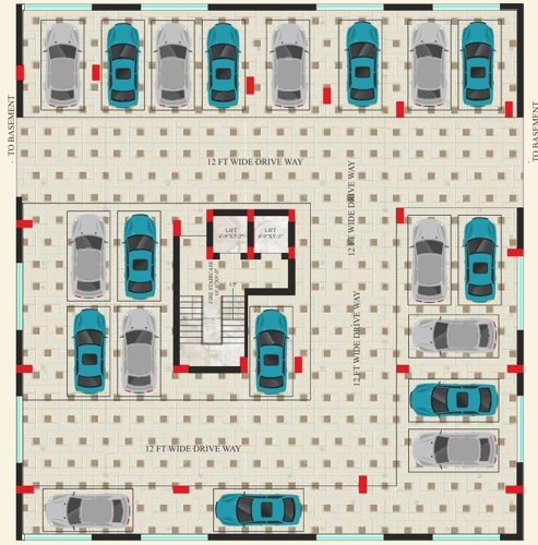  harshika-enclave-apartment Harshika Enclave Apartment Basement Cluster Plan