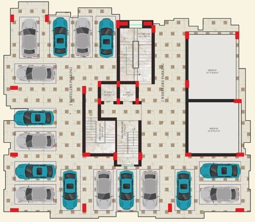  harshika-enclave-apartment Harshika Enclave Apartment Cluster Plan for ground Floor